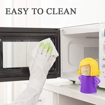 Angry Mama Microwave Cleaner for Easy Steam Cleaning - Purple