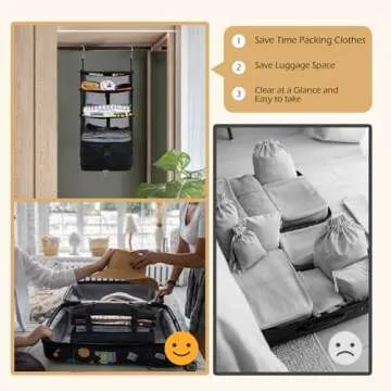 Surblue Collapsible Hanging Closet Storage Bag - Durable & Stylish