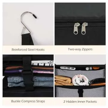 Surblue Collapsible Hanging Closet Storage Bag - Durable & Stylish