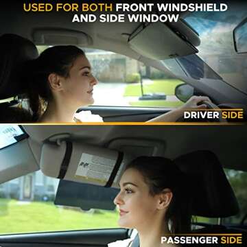 EcoNour Polarized Car Visor Extender Sun Blocker | Anti-Glare Car Sun Visor Extension | Sunscreen fo...