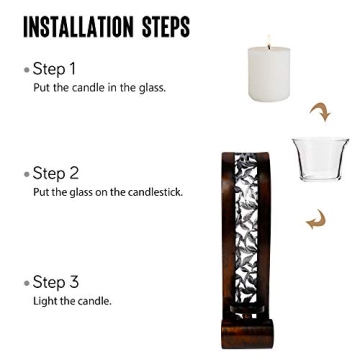 Antique Bronze Wall Sconce with Candle Holder - 2pcs