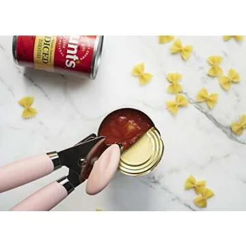 Country Kitchen 6 Pc Essentials Kitchen Stainless Steel Gadget Set Black Gun Metal with Soft Touch Pink Handles for Cooking