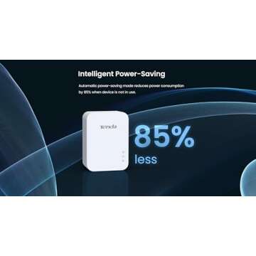 Tenda AV1000 Powerline Adapter Kit with Gigabit Ports, WiFi Powerline Extender, Plug and Play, for HD/3D/4K Video Streaming and Gaming (PH3)