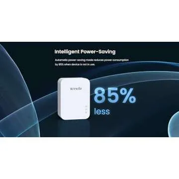 Tenda AV1000 Powerline Adapter Kit with Gigabit Ports, WiFi Powerline Extender, Plug and Play, for HD/3D/4K Video Streaming and Gaming (PH3)