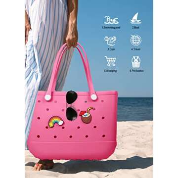 Stylish Qkstan Beach Bag - Waterproof Tote for Women