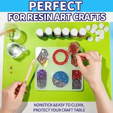 LEOBRO Silicone Mats for Crafts - 3 Nonstick Mats