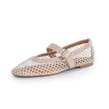 Trendy EMMA NEW YORK Mesh Ballet Flats – Adjustable Comfort