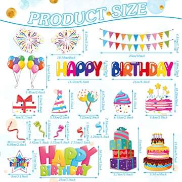 Xuhal 23 Pcs Happy Birthday Ocean Cruise Door Magnets Decorations Funny Carnival Ship Door Decoratio...
