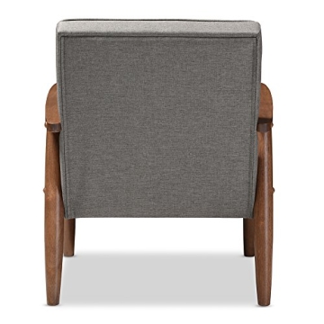 Baxton Studio Sorrento Accent Chair in Grey Brown