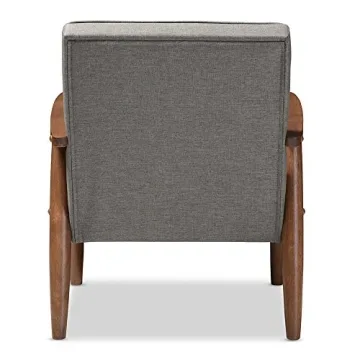 Baxton Studio Sorrento Accent Chair in Grey Brown