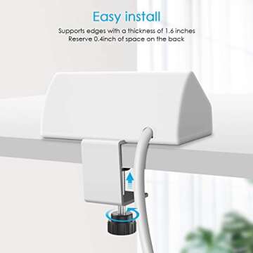CCCEI Desk Clamp Power Strip with USB Ports for Fast Charging