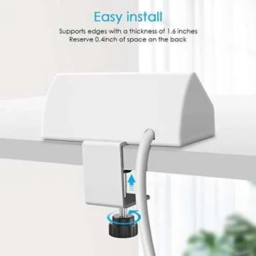 CCCEI Desk Clamp Power Strip with USB Ports for Fast Charging