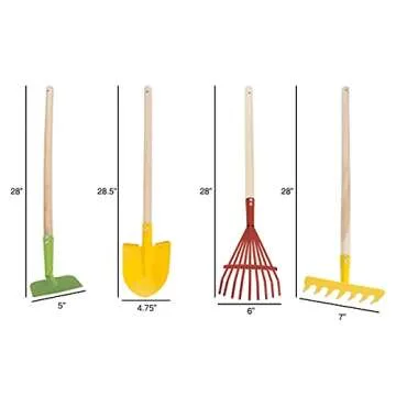 Hey! Play! Kid’s Garden Tool Set – Safe 4 Piece Gardening Kit for Kids