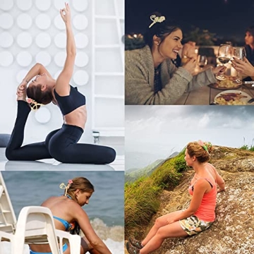 Flower Metal Hair Claw Clips for Women - 6 Pcs Set