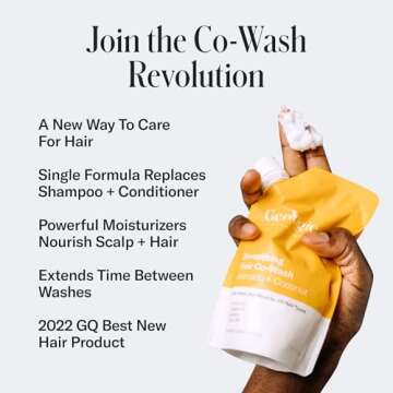 Geologie Smoothing Hair Co-Wash | 4-in-1 Hair Cleanser, Conditioner, Mask & Serum | Avocado Oil, Coc...