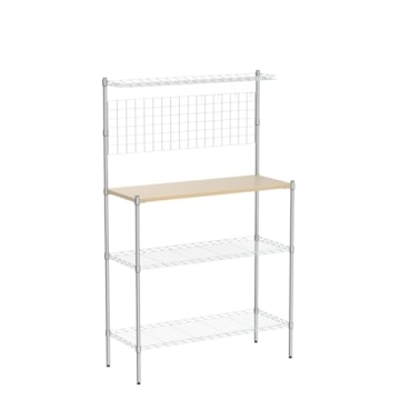 TOOLF 4-Tier Foldable Storage Shelving Unit with Wheels