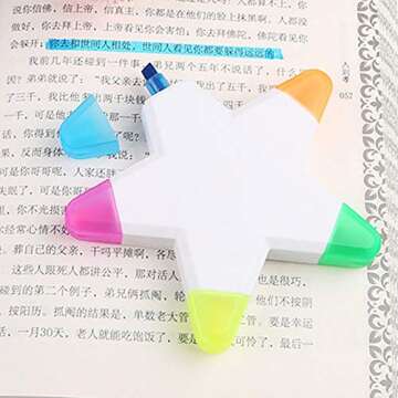 HiKin Star Shape Highlighters - Vibrant 5 Color Set