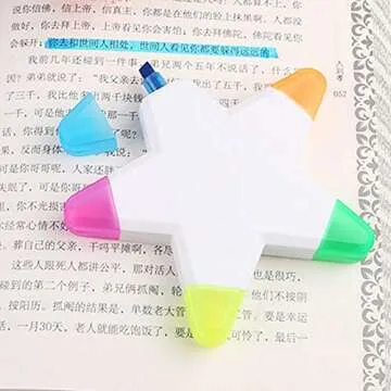 HiKin Star Shape Highlighters - Vibrant 5 Color Set