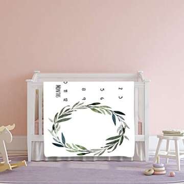 Kute 'n' Koo Premium Fleece Twins Baby Monthly Milestone Baby Blanket for Girl Boy, Large Personaliz...