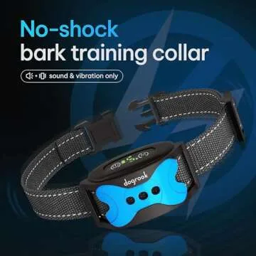 DogRook Dog Bark Collar - Rechargeable Smart Anti Barking Collar for Dogs - Waterproof No Shock Bark Collar for Small/Medium/Large Dogs - 5 Sensitivity Levels - Anti Bark Collar for Dogs - Dog Collar