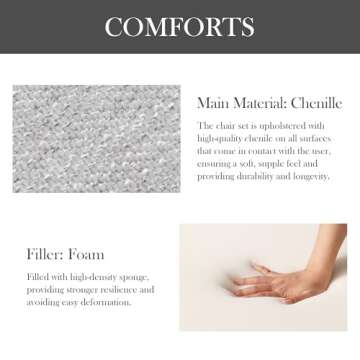 Aoiy & Wifon 30.7" W Swivel Accent Chair Set of 2, Mid Century Modern Swivel Chairs for Living Room, Comfy Swivel Barrel Chairs, Wavy Chenille, Light Gray