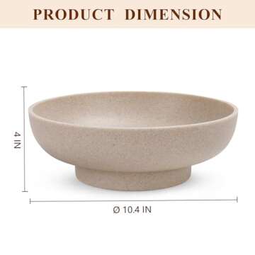 YMXYJM Large Decorative Bowl, Modern Handicraft Resin Bowls for Home Decor, Decorative Fruit Bowl fo...