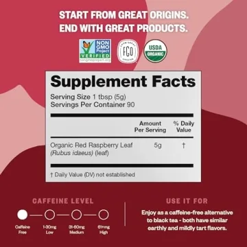 FGO Organic Red Raspberry Herbal Tea for Any Time Enjoyment