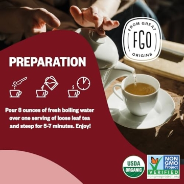 FGO Organic Red Raspberry Herbal Tea for Any Time Enjoyment