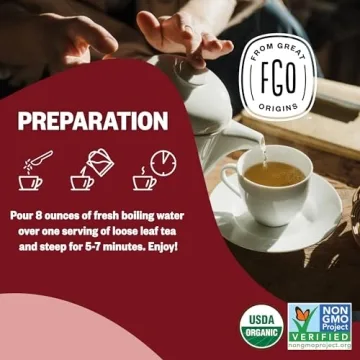 FGO Organic Red Raspberry Herbal Tea for Any Time Enjoyment