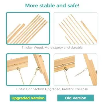 VISWIN Upgraded 63" Wooden Easel Stand for Sign, Tripod Easel for Wedding Sign Stand, Welcome Board, Poster, Picture, Canvas Art Easel Floor with Tray for Display & Painting - Natural