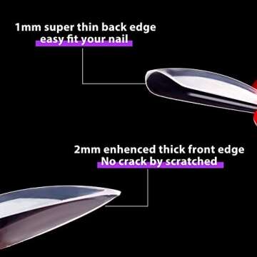 Clara Colors 550pcs Soft Gel Nail Tips - Easy and Versatile