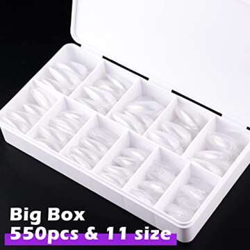 Clara Colors 550pcs Soft Gel Nail Tips - Easy and Versatile