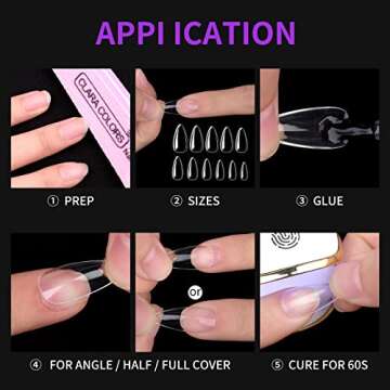 Clara Colors 550pcs Soft Gel Nail Tips - Easy and Versatile