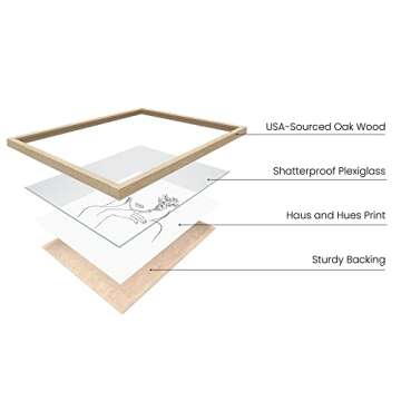 HAUS AND HUES Black and White Prints Line Art Line Art Wall Decor Minimalist Wall Art for Women, Lin...