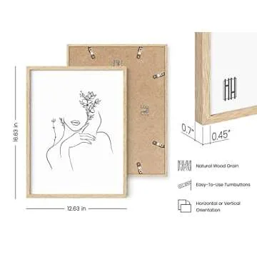 HAUS AND HUES Black and White Prints Line Art Line Art Wall Decor Minimalist Wall Art for Women, Line Drawings Minimalist Silhouette Wall Art Female UNFRAMED 12” x 16” (Woman with Flower)