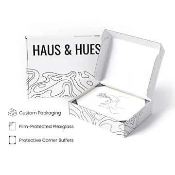 HAUS AND HUES Black and White Prints Line Art Line Art Wall Decor Minimalist Wall Art for Women, Line Drawings Minimalist Silhouette Wall Art Female UNFRAMED 12” x 16” (Woman with Flower)