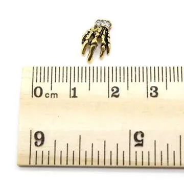So Beauty Skeleton Hand With 3 Rhinestones for 3D Nial Art Decorations Package of 10