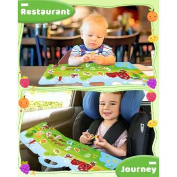 Benresive Reusable Sticker Book for Toddlers 2-4 Years, Fun Travel Stickers for Kids, Waterproof Sticker Books for Toddlers 1-3, Crafts Activities for Todddlers 1-3 2-4 3-5 - Farm