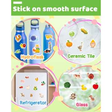 Benresive Reusable Sticker Book for Toddlers 2-4 Years, Fun Travel Stickers for Kids, Waterproof Sticker Books for Toddlers 1-3, Crafts Activities for Todddlers 1-3 2-4 3-5 - Farm