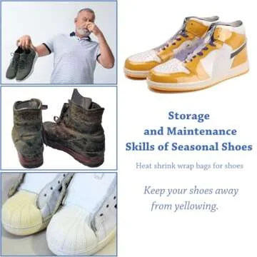 Shoe Shrink Wrap Bags 100 Pcs for Shoes Protection