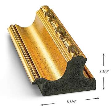 Frame My TV Deco TV Frames - Ornate Gold Smart Frame Compatible ONLY with Samsung The Frame TV (50", Fits 2021-2025 Frame TV)