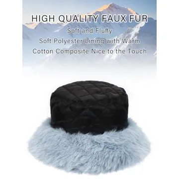 Fabulous LA CARRIE Faux Fur Bucket Hat for Winter
