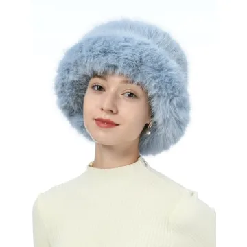 Fabulous LA CARRIE Faux Fur Bucket Hat for Winter