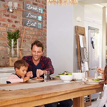 Rustic 3 Piece Kitchen Wall Decor Signs Set