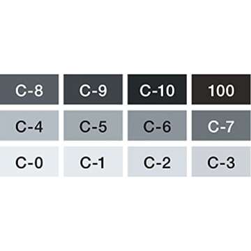 Copic Markers 12-Piece Cool Gray Set