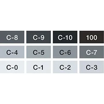 Copic Markers 12-Piece Cool Gray Set