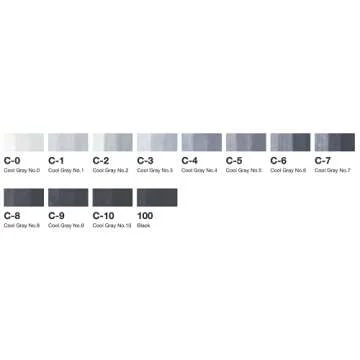 Copic Markers 12-Piece Cool Gray Set