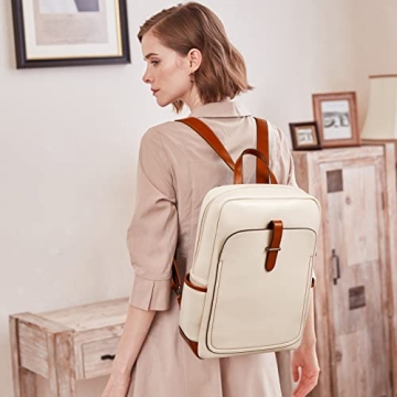 Stylish BROMEN Leather Laptop Backpack for Professionals