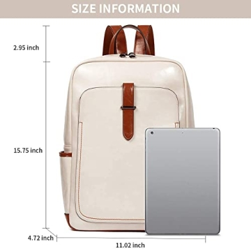 Stylish BROMEN Leather Laptop Backpack for Professionals
