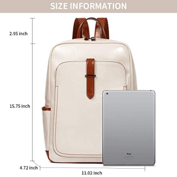 Stylish BROMEN Leather Laptop Backpack for Professionals